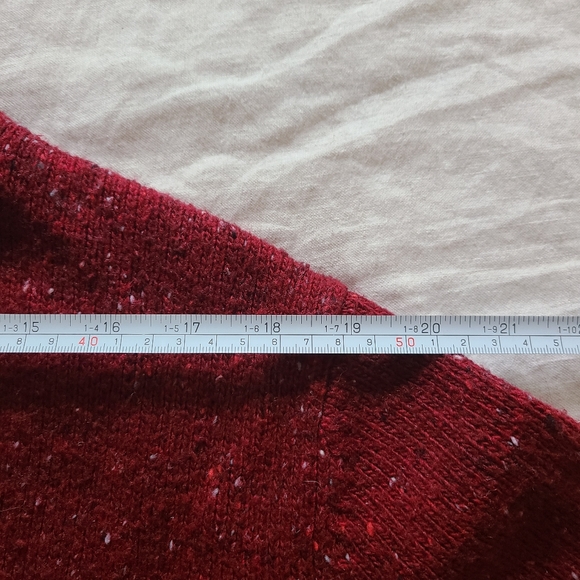 Penningtons Women's Plus Size Red Speckles Cableknit Long Sleeves Sweater - Picture 15 of 15